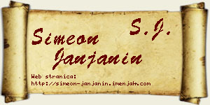 Simeon Janjanin vizit kartica
